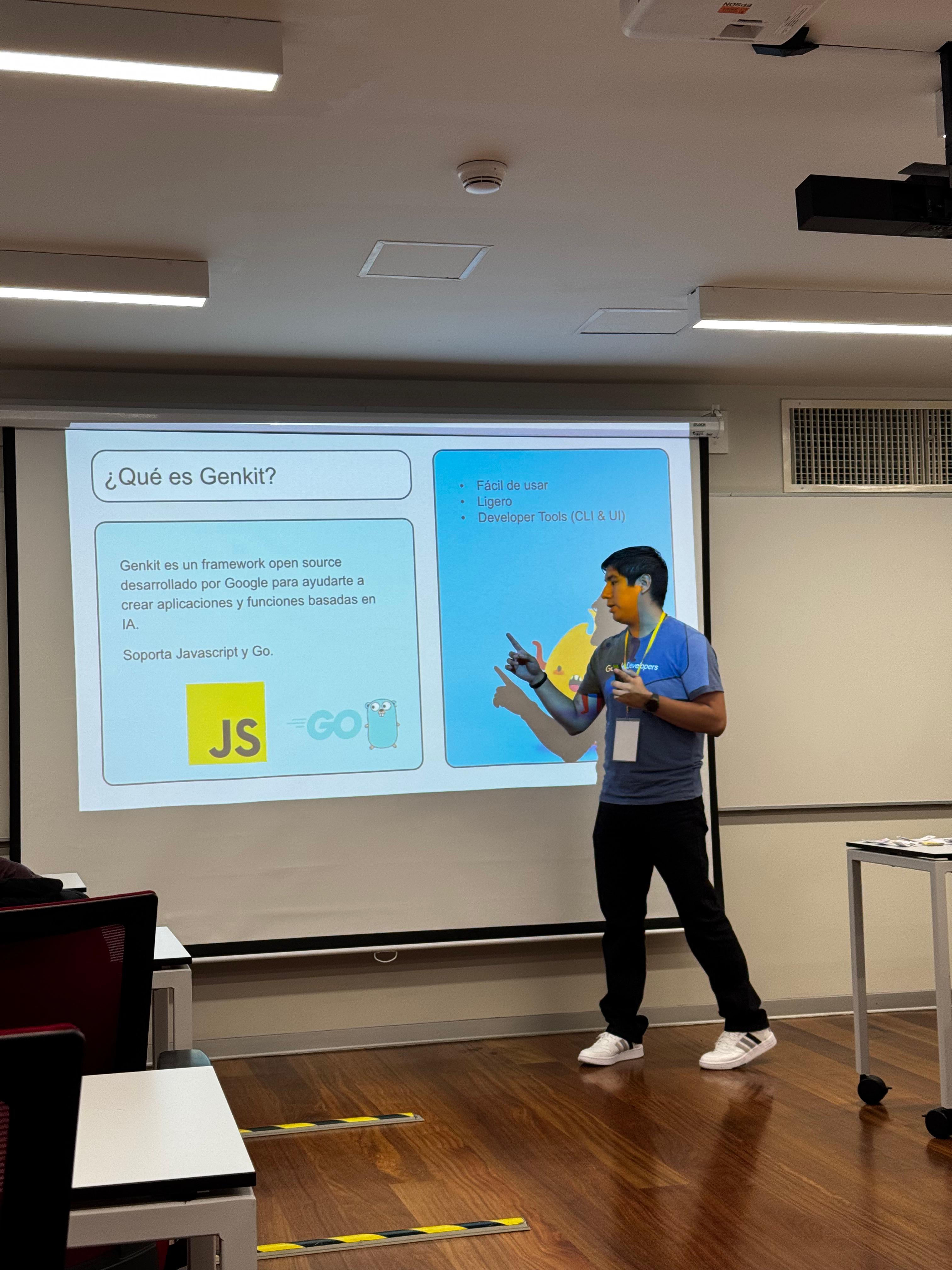 Imagen de la charla Genkit: Potencia tus proyectos con Firebase y LLM